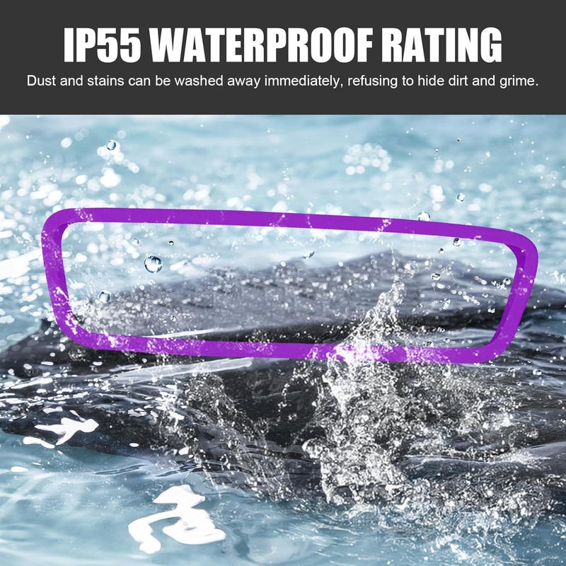 MLY Car Rear View Mirror Protector Frame, Silicone Auto Rearview Edge Protection Cover, Compatible with Model 3 and Y, Rear View Trim Frame Decor, Car Interior Accessories (Purple) - Image 5